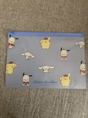 Sanrio Pastel Blue Character Zip Pouch